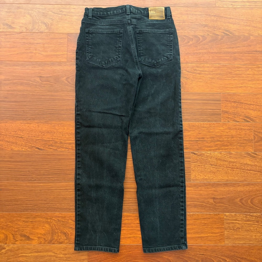 Polo Ralph Lauren Women Classic Stretch Jeans Size 10x29 Black Straight Leg RL